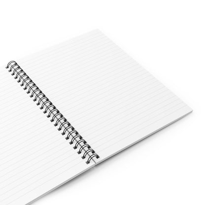 Sol Centric Spiral Notebook — Black Ruled Journal with Bold Brush Typography