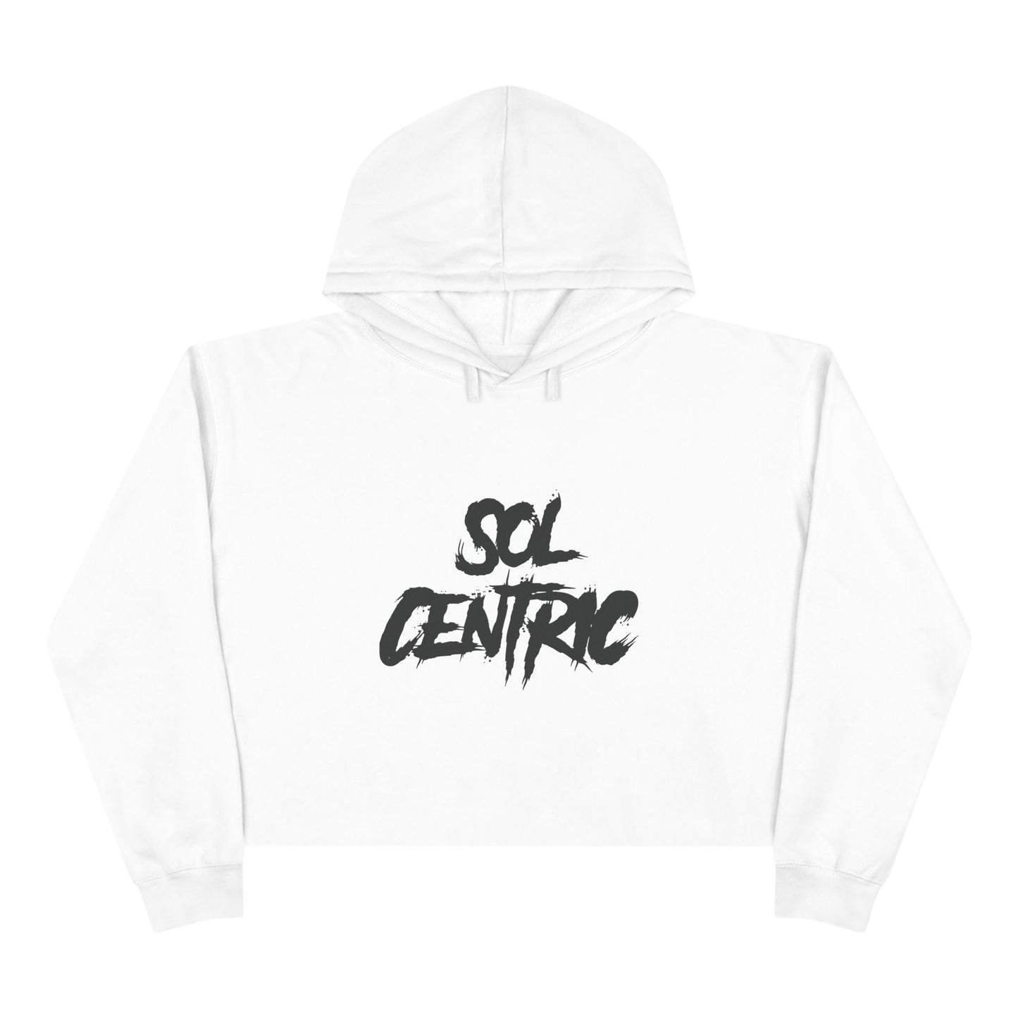 Crop Hoodie — "Sol Centric" Graffiti Crop Hoodie
