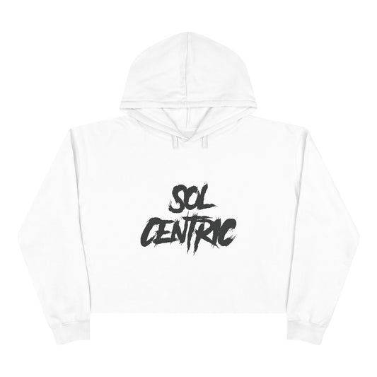 Crop Hoodie — "Sol Centric" Graffiti Crop Hoodie