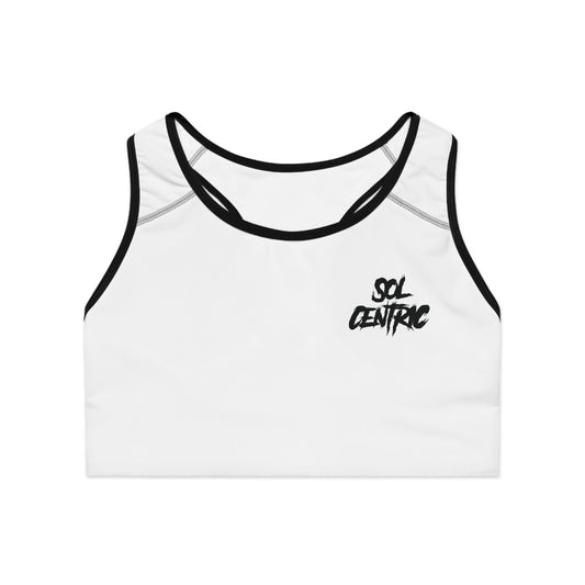 SOL Centric Sports Bra — Minimal Logo Athletic Crop Top