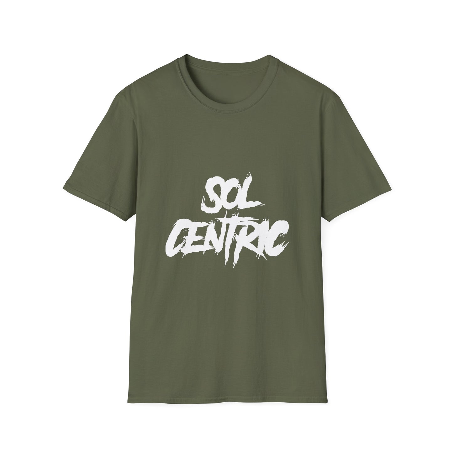Sol Centric Graphic T‑Shirt — Urban Brushstroke Logo Tee