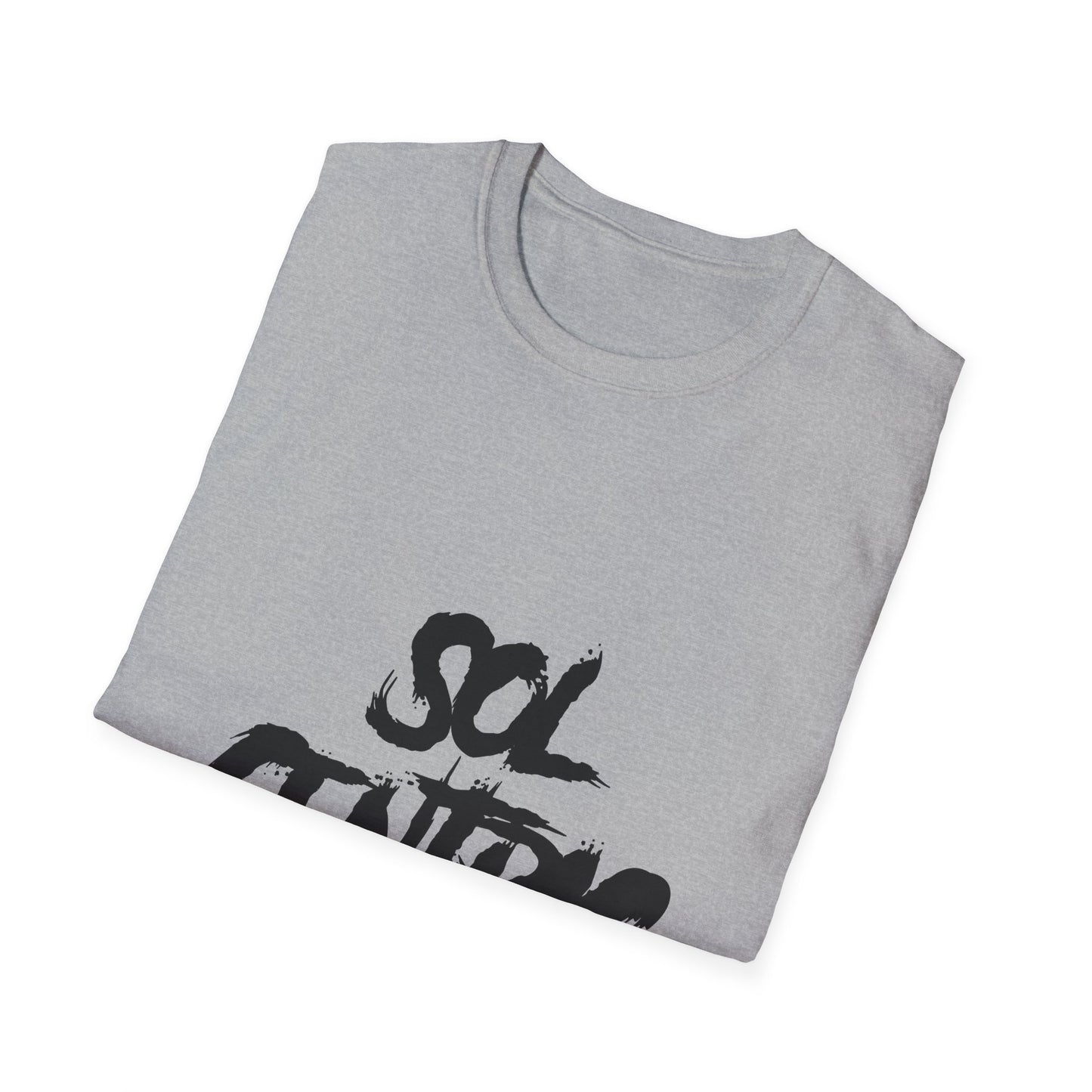 Sol Centric Graphic T-Shirt — Bold Brushstroke Logo Tee