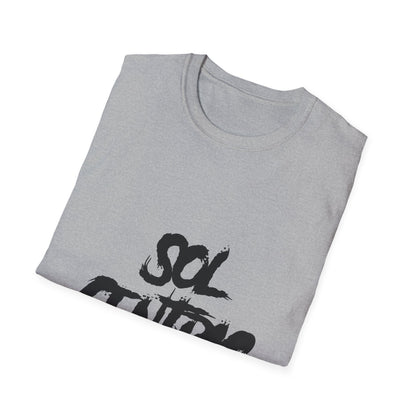 Sol Centric Graphic T-Shirt — Bold Brushstroke Logo Tee