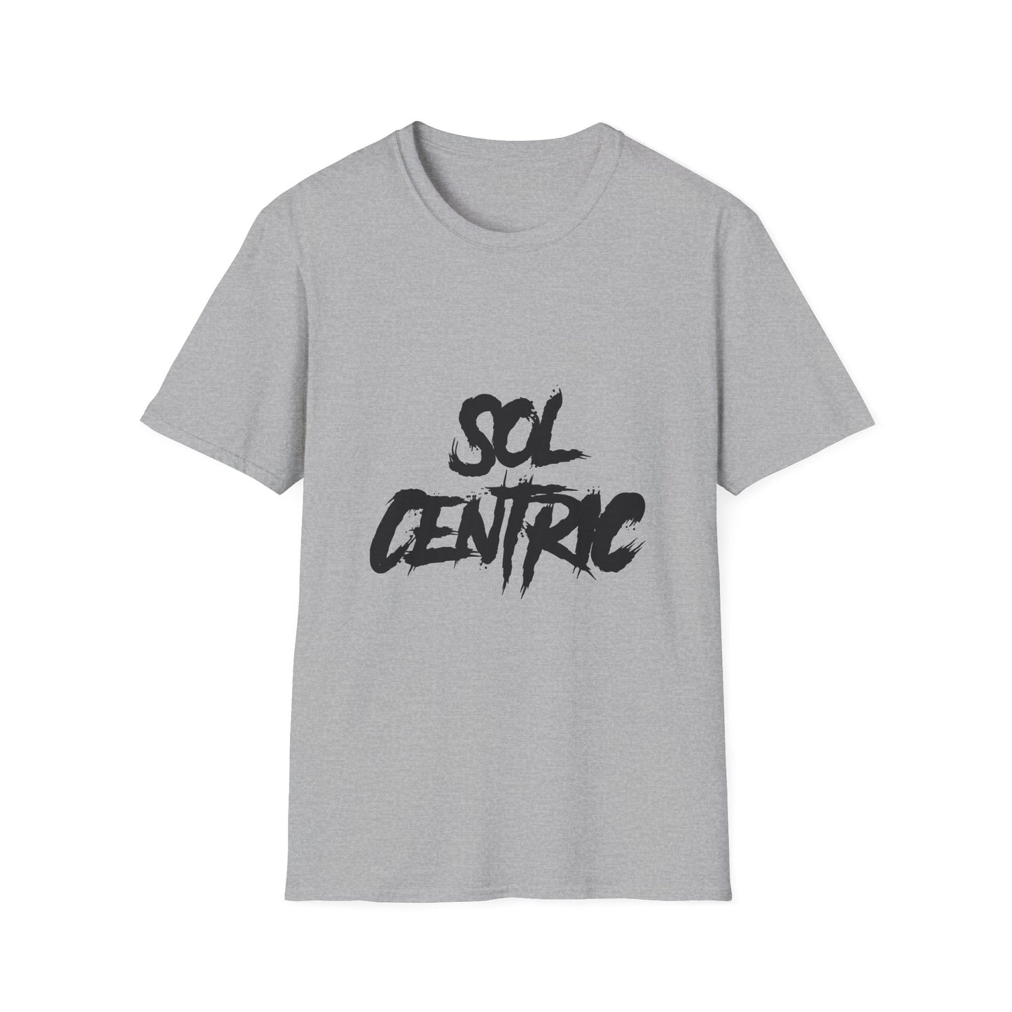 Sol Centric Graphic T-Shirt — Bold Brushstroke Logo Tee