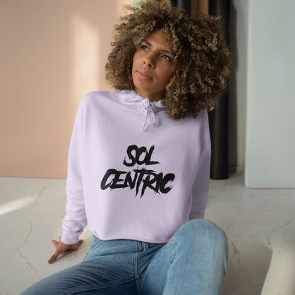 Crop Hoodie — "Sol Centric" Graffiti Crop Hoodie