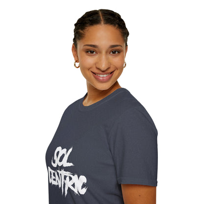 Sol Centric Graphic T‑Shirt — Urban Brushstroke Logo Tee