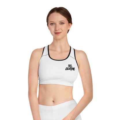SOL Centric Sports Bra — Minimal Logo Athletic Crop Top