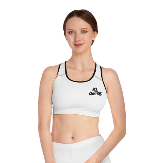 SOL Centric Sports Bra — Minimal Logo Athletic Crop Top