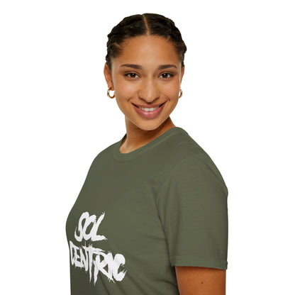 Sol Centric Graphic T‑Shirt — Urban Brushstroke Logo Tee