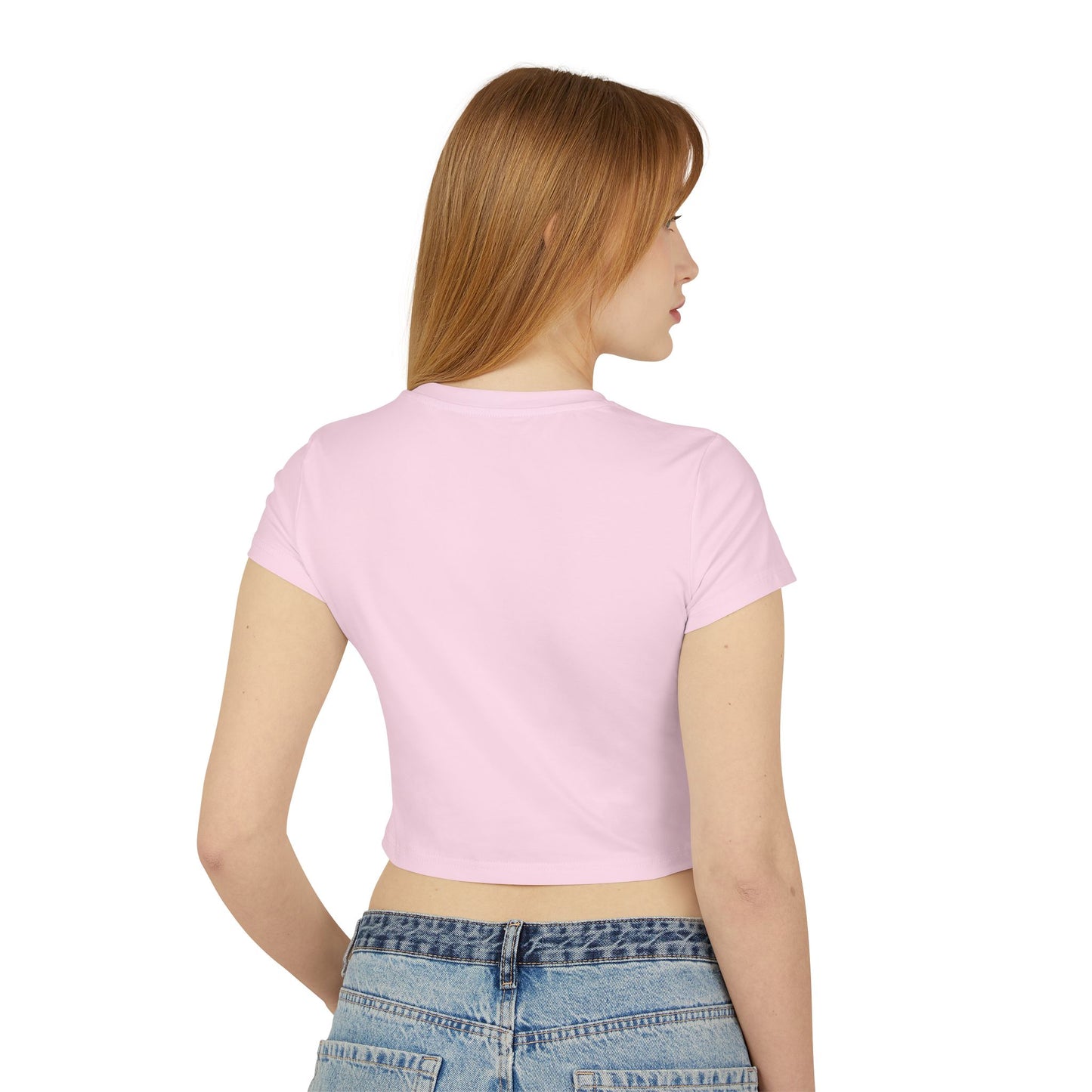 Sol Centric Women's Baby Tee — Trendy Brushstroke Logo Crop Top