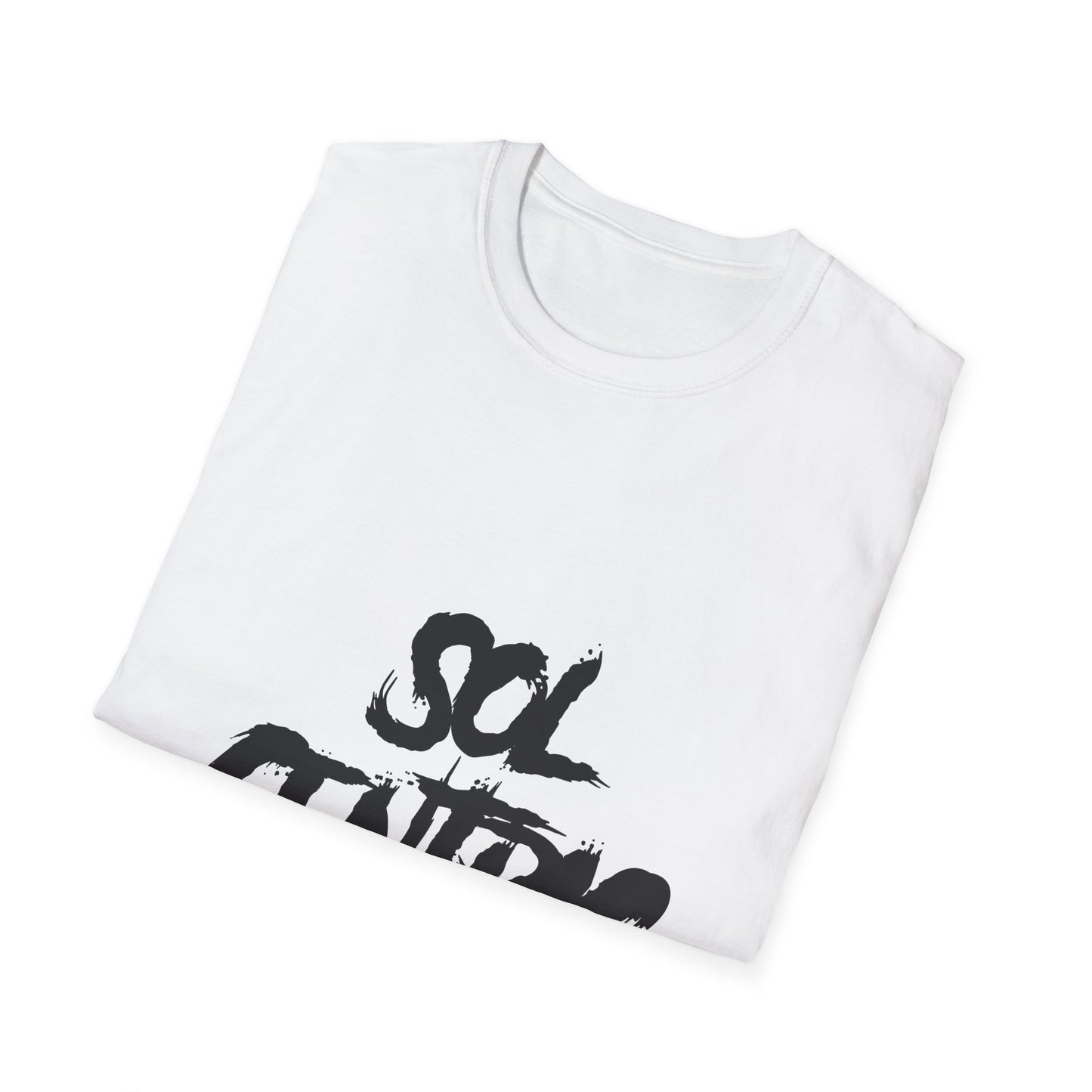 Sol Centric Graphic T-Shirt — Bold Brushstroke Logo Tee