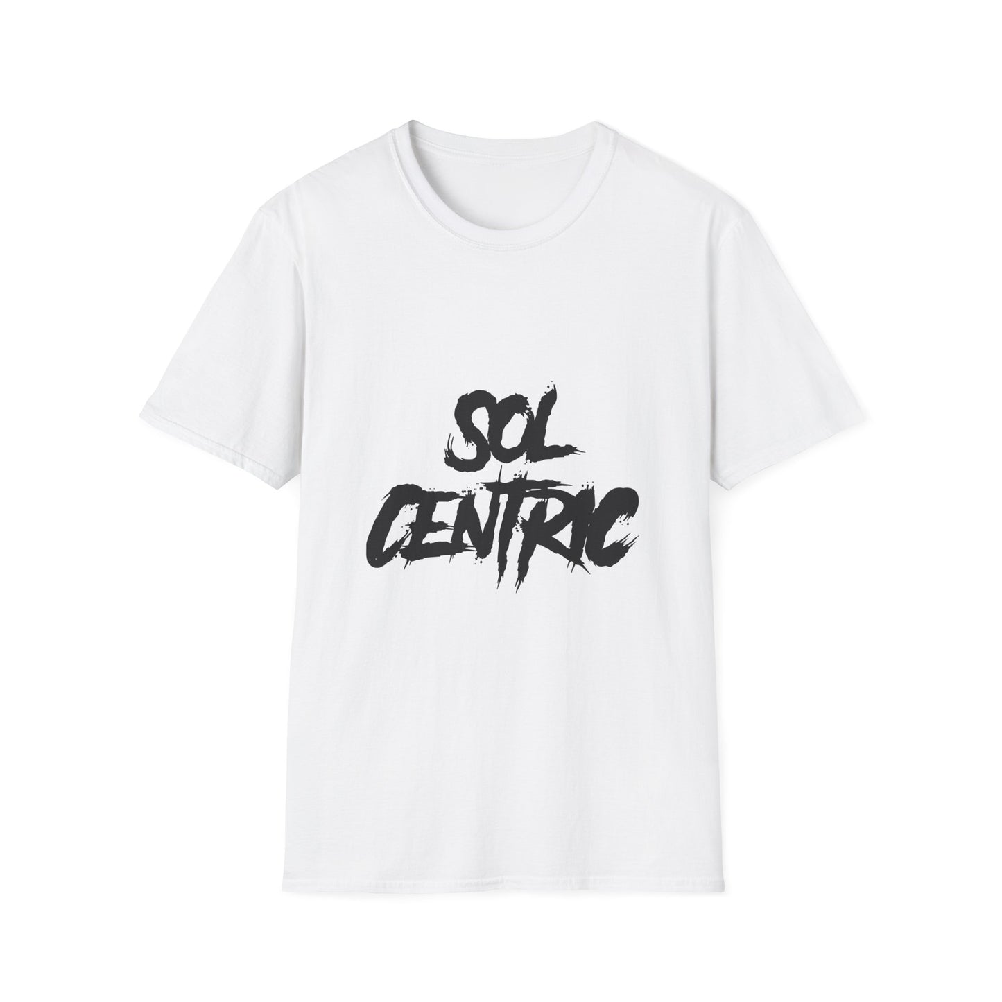 Sol Centric Graphic T-Shirt — Bold Brushstroke Logo Tee
