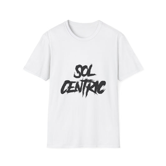 Sol Centric Graphic T-Shirt — Bold Brushstroke Logo Tee