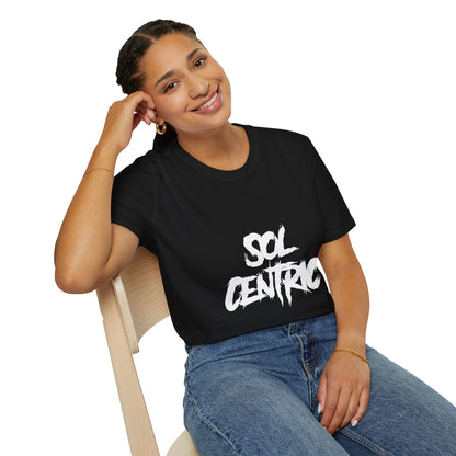 Sol Centric Graphic T‑Shirt — Urban Brushstroke Logo Tee
