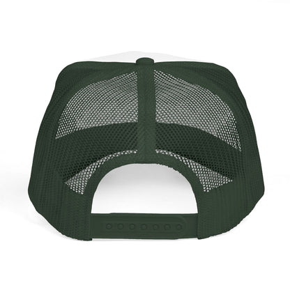 Sol Centric Trucker Hat — Bold Brush Script Mesh Cap