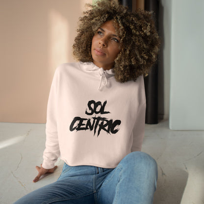 Crop Hoodie — "Sol Centric" Graffiti Crop Hoodie