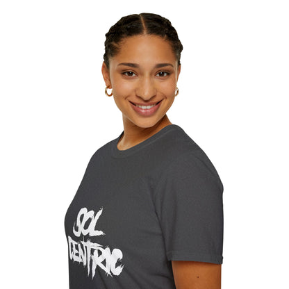 Sol Centric Graphic T‑Shirt — Urban Brushstroke Logo Tee