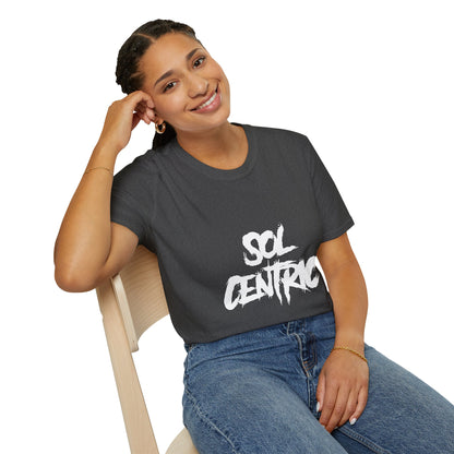 Sol Centric Graphic T‑Shirt — Urban Brushstroke Logo Tee