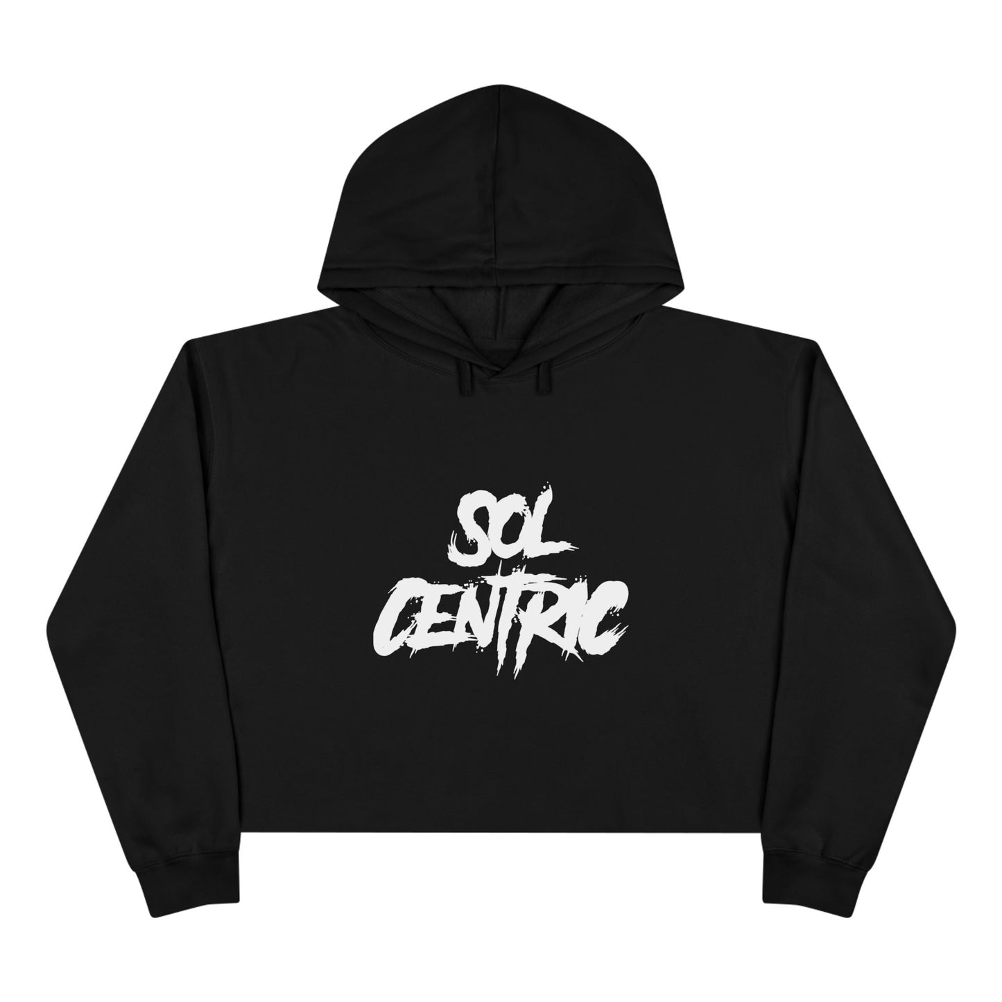 Crop Hoodie — "Sol Centric" Graffiti Crop Hoodie