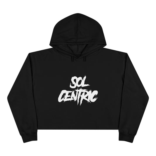 Crop Hoodie — "Sol Centric" Graffiti Crop Hoodie
