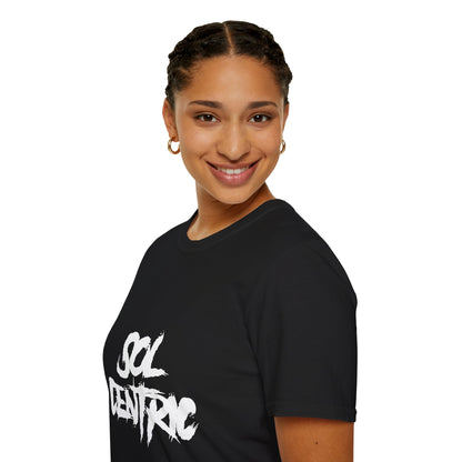 Sol Centric Graphic T‑Shirt — Urban Brushstroke Logo Tee